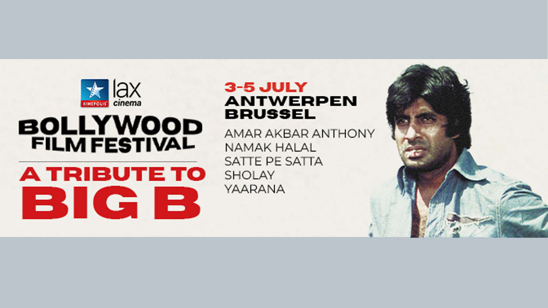 Bollywood FilmFestival strijkt voor het eerst neer in België met eerbetoon aan Amitabh Bachchan